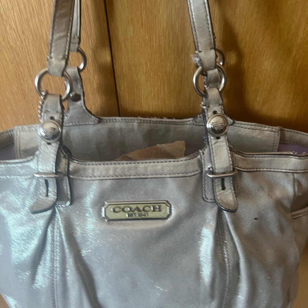 Elegant Pewter Women's Handbag